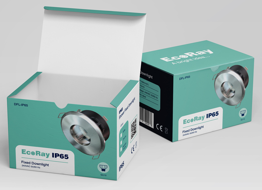 Led lighting eco packaging design by red chilli design