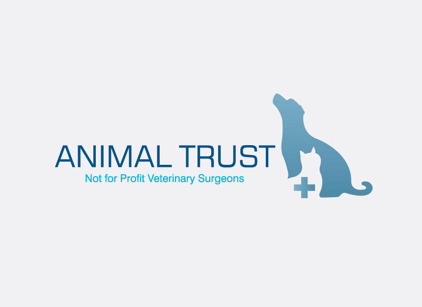 animal trust vets clinic logo rebrand by red chilli design
