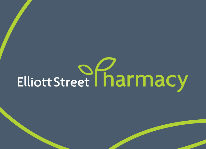 elliott street pharmacy branding visual identity shop signage design by red chilli design
