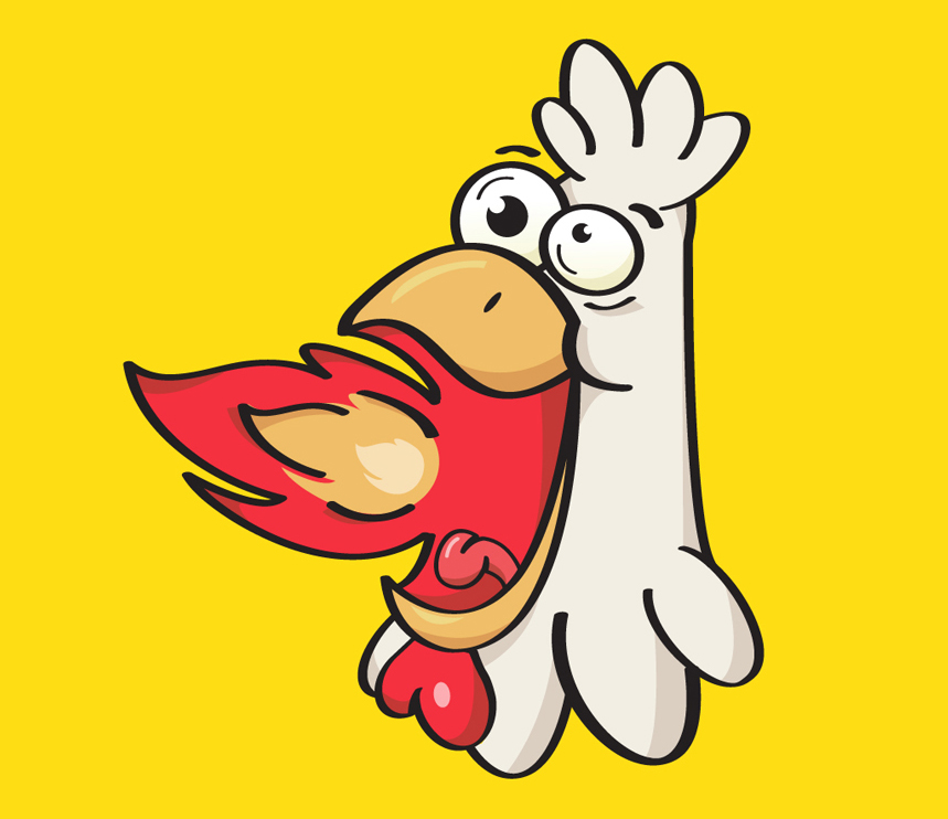 raging bird fast food chicken restaurant branding logo design by red chilli design.