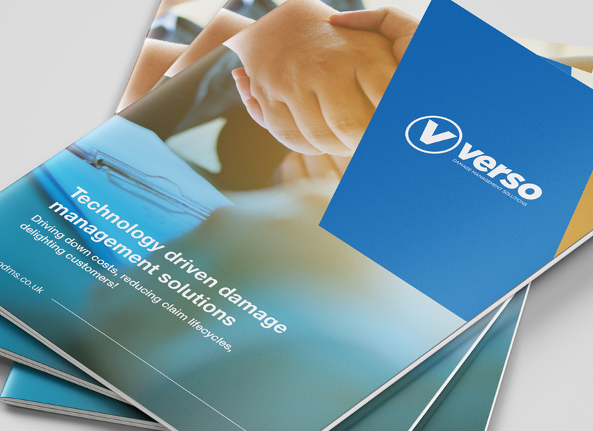verso insurance brochure design by red chilli design